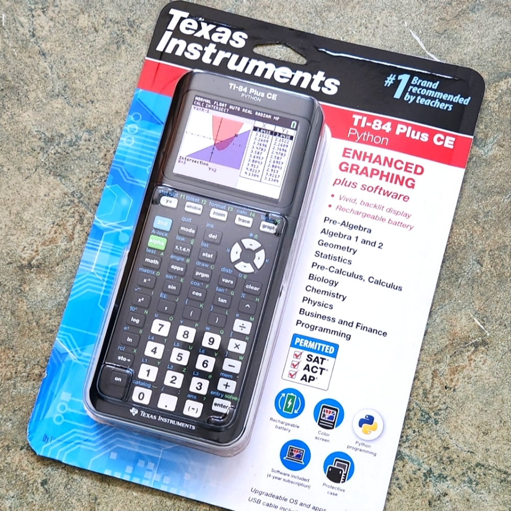 Texas Instruments TI-84 Plus CE Python Enhanced Graphing calculator